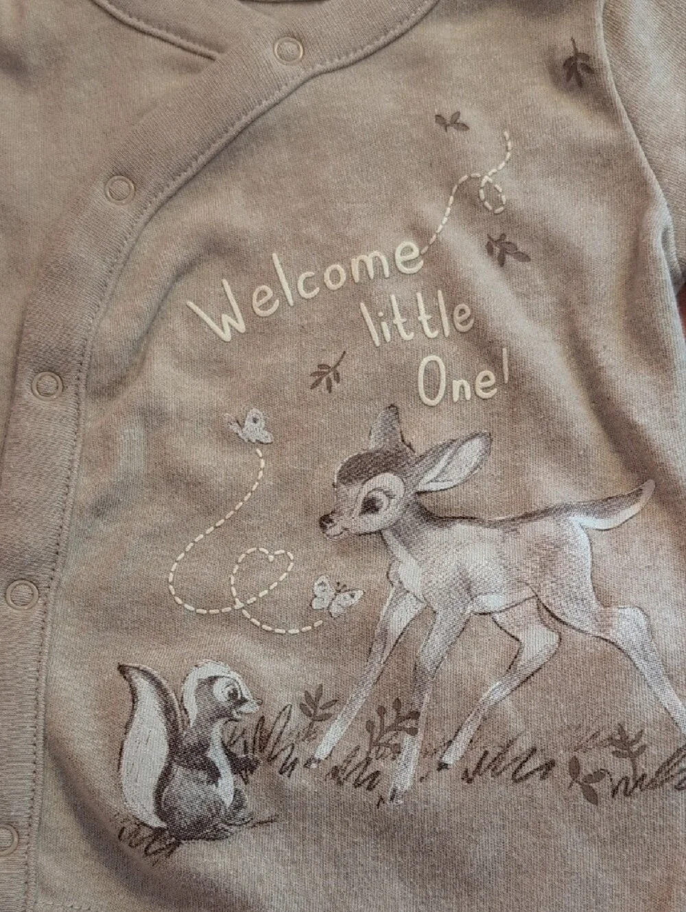 Disney Bambi 3/6m Matching Set With Beanie And Bib